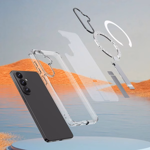 Чехол Hybrid Armor X для Samsung Galaxy A36 / A37 с подставкой, совместим с MagSafe — прозрачный
