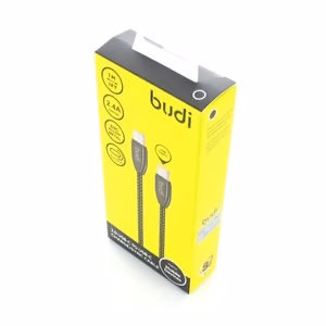 Budi BD160C USB-C–USB-C kaabel, 1 m, 2.4 A, must