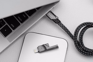 Kaabel 4in1 USB C / USB A to USB C / Lightning Forcell F-Energy QC PD 3A 60W 1 m C241 chrome