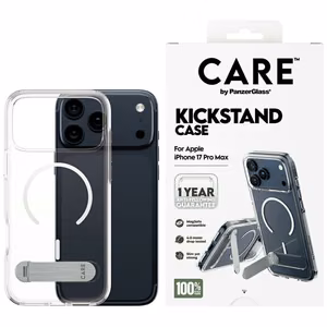 CARE by PanzerGlass Feature Ümbris w. Kickstand MagSafe jaoks iPhone 17 Pro Max - Clear