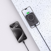 Tech-Protect LifeMag PB11 Powerbank MagSafe 10000mAh 15W USB-C port - must + USB-C kaabel