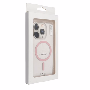Чехол для iPhone 16 PRO Drop Glue Colorful Ring Mag Cover совместимый с MagSafe розовый