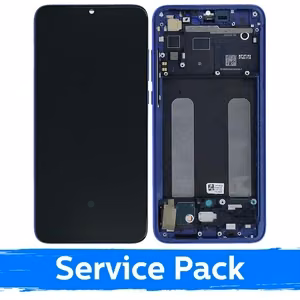 LCD ekraan ühilduv Xiaomi Mi 9 Lite raamiga / Aurora Blue / (Service Pack)