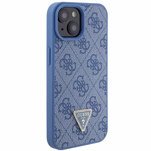 Guess GUHCP15SP4TDSCPB iPhone 15 6.1" синий/синий жёсткий чехол Crossbody 4G Metal Logo