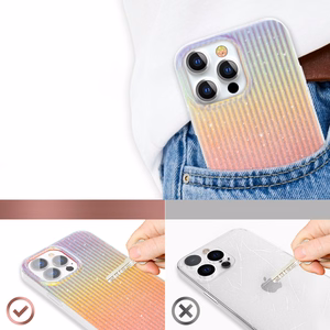 Kingxbar Travel Series luksuslik ja elegantne ümbris iPhone 13 Pro oranž (päikeseloojang)