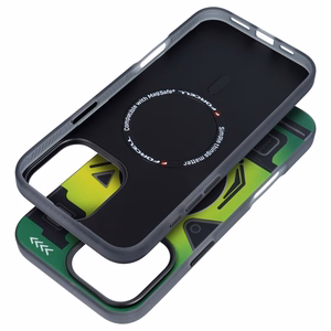 Ümbris jaoks iPhone 16 PRO MAX Forcell F-Protect Levels Dual Layer 4D technology compatible with Magsafe Military Drop-Test cyber roheline