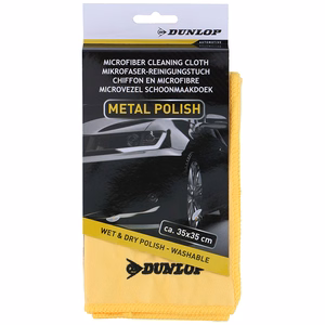 Kollane Dunlop Metal Polish mikrokiust poleerimislapp, 35 × 35 cm