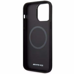 AMG AMHMP14XOSDBK iPhone 14 Pro Max 6.7" чёрный/чёрный хардкейс Leather Curved Lines MagSafe