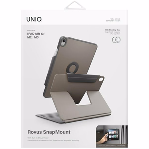 Uniq Rovus Snapmount Magnetic 360 Rotating Detachable Ümbris jaoks iPad Air 13" 2024 / 2025 - Hall