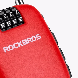 Rockbros 32420981001 jalgrattalukk sissetõmmatava trossiga, punane