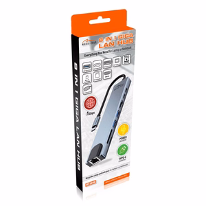 Media-Tech Хаб USB 8-в-1 Giga LAN MT5046