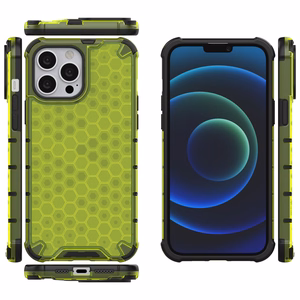 Honeycomb Case soomuskate TPU kaitsekattega iPhone 13 Pro Maxile roheline