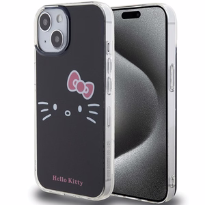 Hello Kitty IML Kitty Face чехол для iPhone 15 - чёрный