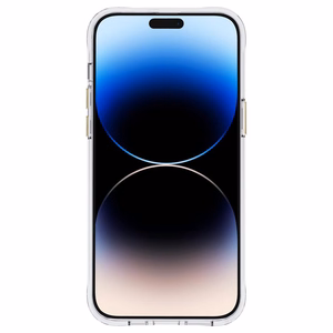 Rifle Paper Clear ümbris seadmele iPhone 14 Pro, kuldset tooni kaunistusega, Rose Garden mustriga