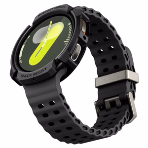 Spigen Rugged Armor Ümbris jaoks Samsung Galaxy Watch 8 40mm - Matt Must