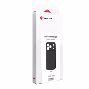 Case for iPhone 17 Pro / 18 Pro (low camera edge) Forcell F-Protect Rubber Premium compatible with MagSafe black