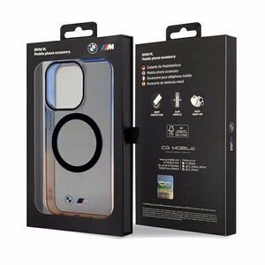 BMW Gradient Bumper MagSafe чехол для iPhone 15 Pro Max - серый