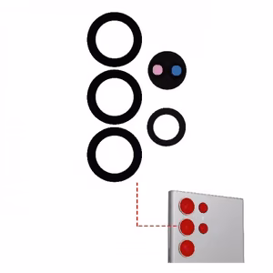 Tagakaamera lääts ühilduv Samsung S918 S23 Ultra tagakaamera lääts (5 tk)