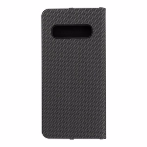 Чехол-книжка для Samsung S10 Luna Book Carbon чёрный