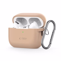 Tech-Protect Silicone Hook Ümbris jaoks Apple AirPods Pro 1 / 2 - Beige