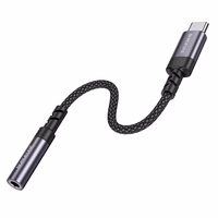 Borofone adapter BV24 Graceful - tüüp C 3,5 mm pistikupesale - hall