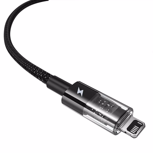 Baseus Gem USB-A kuni Lightning 2.4A kiirlaadimiskaabel 1 m, must