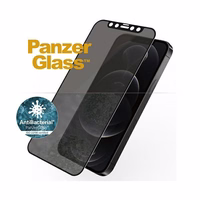 PanzerGlass E2E Super+ Microfracture antibacterial privaatsus karastatud klaas jaoks iPhone 12 / 12 Pro - with must raamiga
