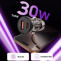 Tech-Protect CC01 30W 2-Port USB-A / USB-C Car Laadija - Must