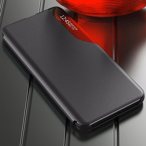 Eco Leather View Case elegantne ümbris Samsung Galaxy S22 + (S22 Plus) sinisele Samsung Galaxy S22 + (S22 Plus) klappkattega ja statiivi funktsiooniga ümbris