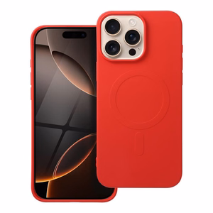 SILICONE MAG ÜMBRIS (big hole) compatible with MagSafe jaoks IPHONE 16 Pro Max punane