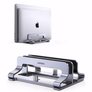 Ugreen Vertical stand for 2 devices Ugreen LP258 aluminium for laptop tablet - hõbedane