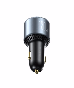 Автомобильное зарядное устройство Joyroom "JR-CCN07" серый 100W (2xPD / 1xQC3.0) + кабель "Type-C / Type-C" 100 см