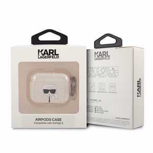 Karl Lagerfeld Glitter Karl's Head чехол для AirPods 3 - золотой