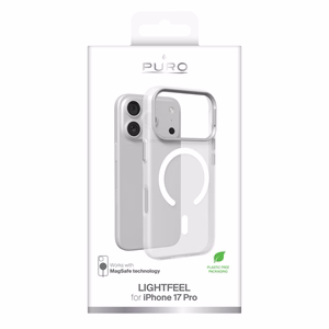 Puro Lightfeel iPhone 17 Pro Ümbris ühilduv MagSafe-ga - läbipaistev ja valge