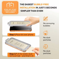 Tech-Protect Quick Set+ 2-pack karastatud klaas jaoks iPhone 12 / 12 Pro - must