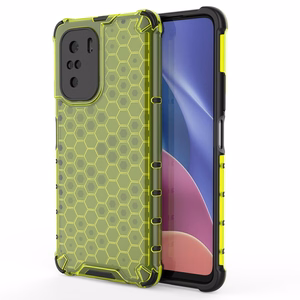 Honeycomb Case броневой чехол с TPU бампером для Xiaomi Redmi K40 Pro+ / K40 Pro / K40 / Poco F3 зелёный