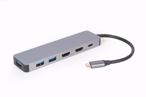 Gembird A-CM-COMBO3-03 USB Type-C 3-in-1 mitmepordiline adapter (USB-jaotur + HDMI + PD)
