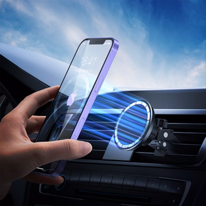 Crong Carclip Magnetic magnetiline auto telefonihoidik, MagSafe'iga ühilduv, must