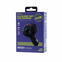 FM modulator Remax RCC331 54.5W 2xUSB-A/1xUSB-C black