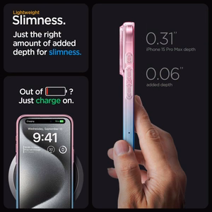 Spigen Liquid Crystal iPhone 15 Pro Ümbris - roosa/sinine