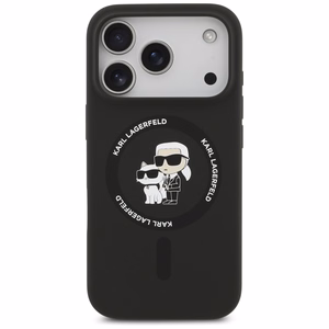 Karl Lagerfeld Silicone Karl&Choupette Ring MagSafe Ümbris jaoks iPhone 17 Pro Max - Must