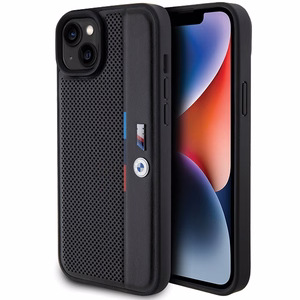 BMW Perforated Tricolor Line ümbris jaoks iPhone 15 Plus / 14 Plus - must