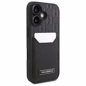 Karl Lagerfeld Cardslots Monogram iPhone 16 Ümbris - must
