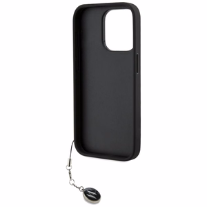 Karl Lagerfeld Saffiano Rhinestones & Charm ümbris jaoks iPhone 15 Pro Max - must