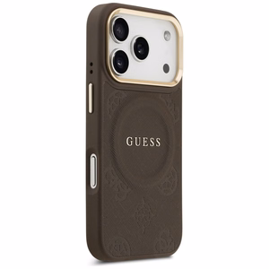 GUESS ümbris jaoks IPHONE 17 Pro compatible with MagSafe GUHMP17LPSAMSECW (PU W/ Peony Hot Stamp) brown