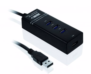 iBox IUH3FB USB-jaotur 5000 Mbit/s Must
