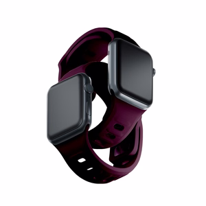 3mk silikoonrihm Apple Watchile, 38/40/41/42 mm, Mulberry, väike suurus