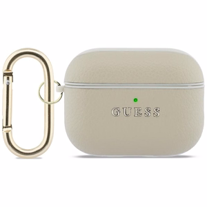 Guess Grained Classic Logo Hook ümbris for AirPods Pro 3 - kuldne