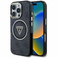 GUESS ümbris jaoks IPHONE 16 Pro compatible with MagSafe GUHMP16LHG4PRTGK (IML Metal Glitter 4G Circle Triangle) must
