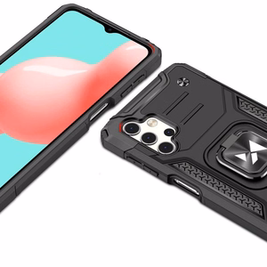 Wozinsky Ring Armor прочный гибридный чехол + магнитный держатель для Samsung Galaxy A73 чёрный